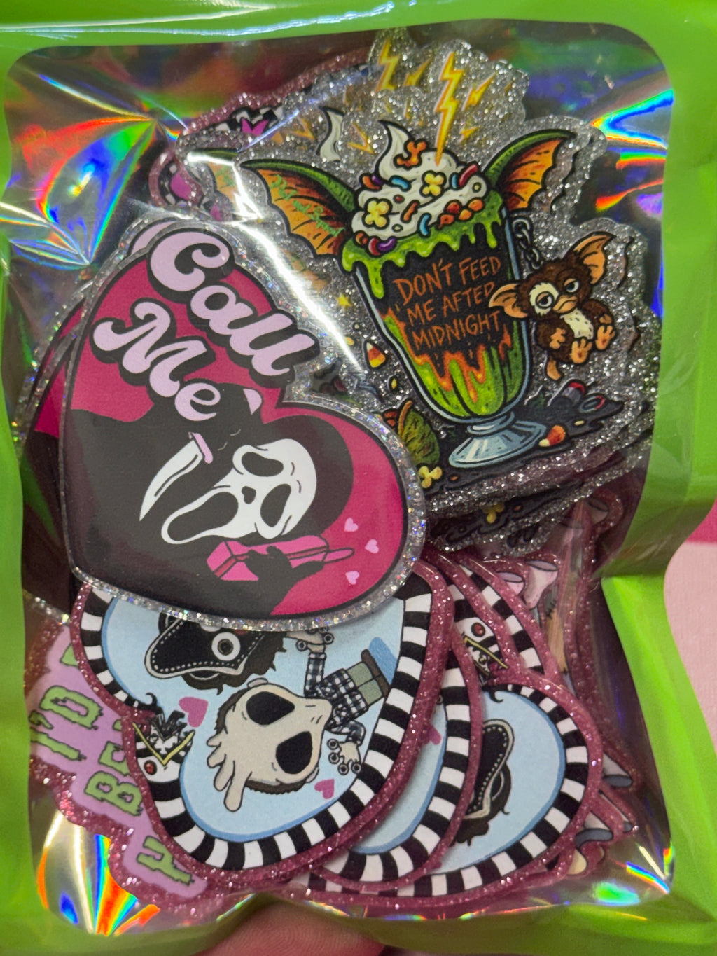 Halloween Glitter Flat-back Acrylics